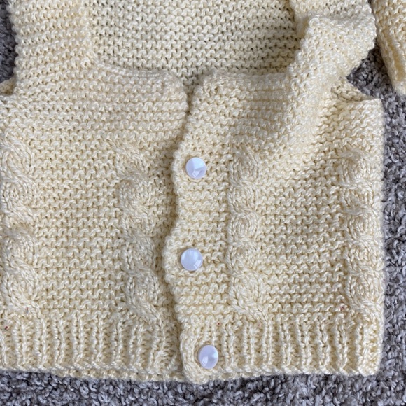 Bundle of hand knit warm button vests - Picture 3 of 3